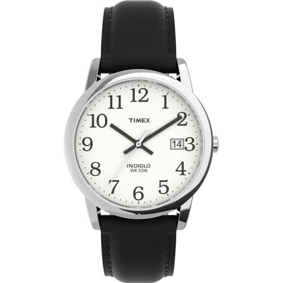 Timex Men's Easy Reader Watch Black Silver